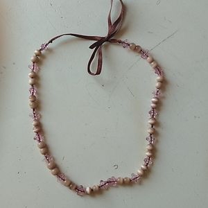 Heartless Jewelry Bead And Flower Necklace